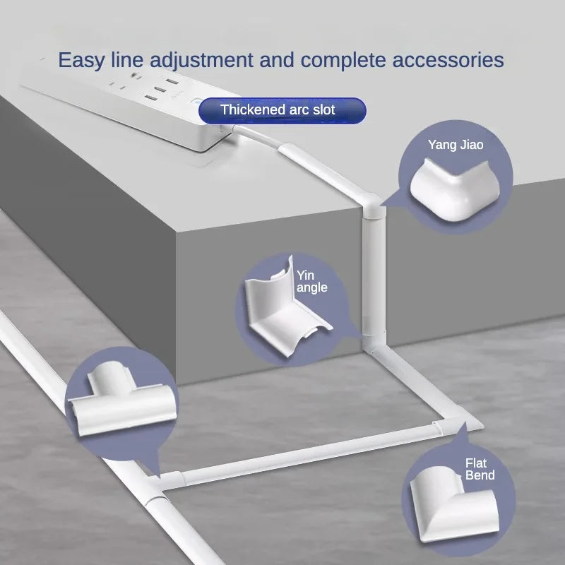 50cm Cord Hider Tv Cable Hider Wall Kit  Wall Cord Concealer Cable Cover Wall Wire Management Cord Covers for Wall Mounted TV