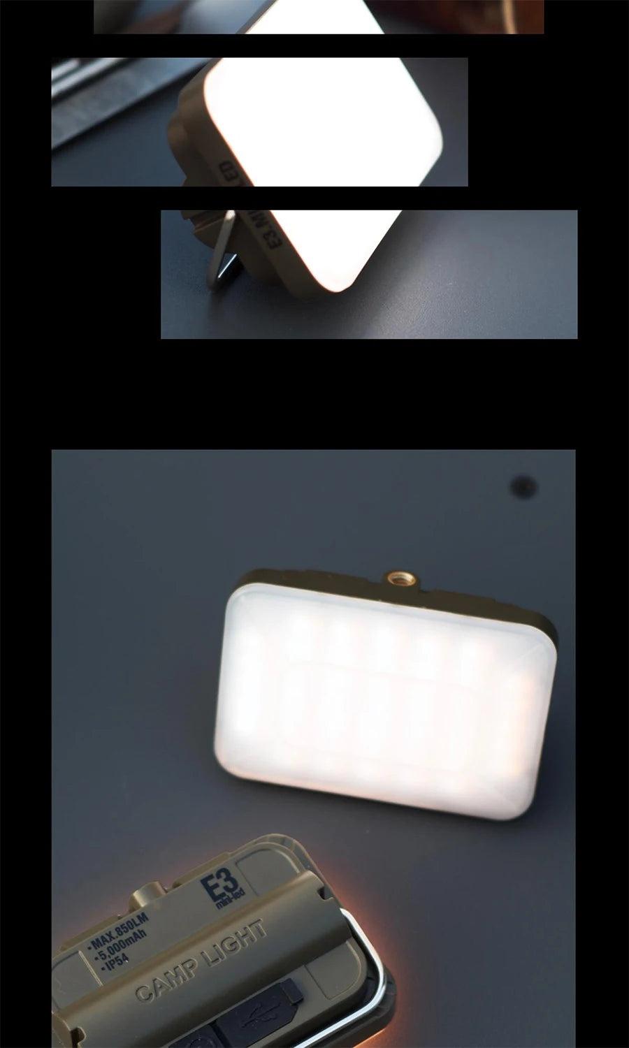 5000Mah LED Camping Tent Light Rechargeable Outdoor Emergency Lighting Waterproof Portable Hanging Night Lamps Camping Lighting