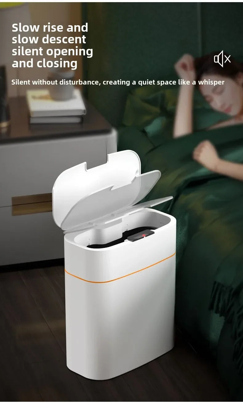 Automatic Smart Trash Can Inductive Household Versatile New Living Room Light Luxury Electric Toilet Toilet Sanitary Bucket