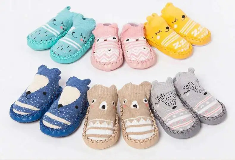 1 Pair Fashion Cute Baby Socks With Rubber Soles Infant Spring Autumn Winter Children Floor Socks Shoes Anti Slip Soft Sole Sock