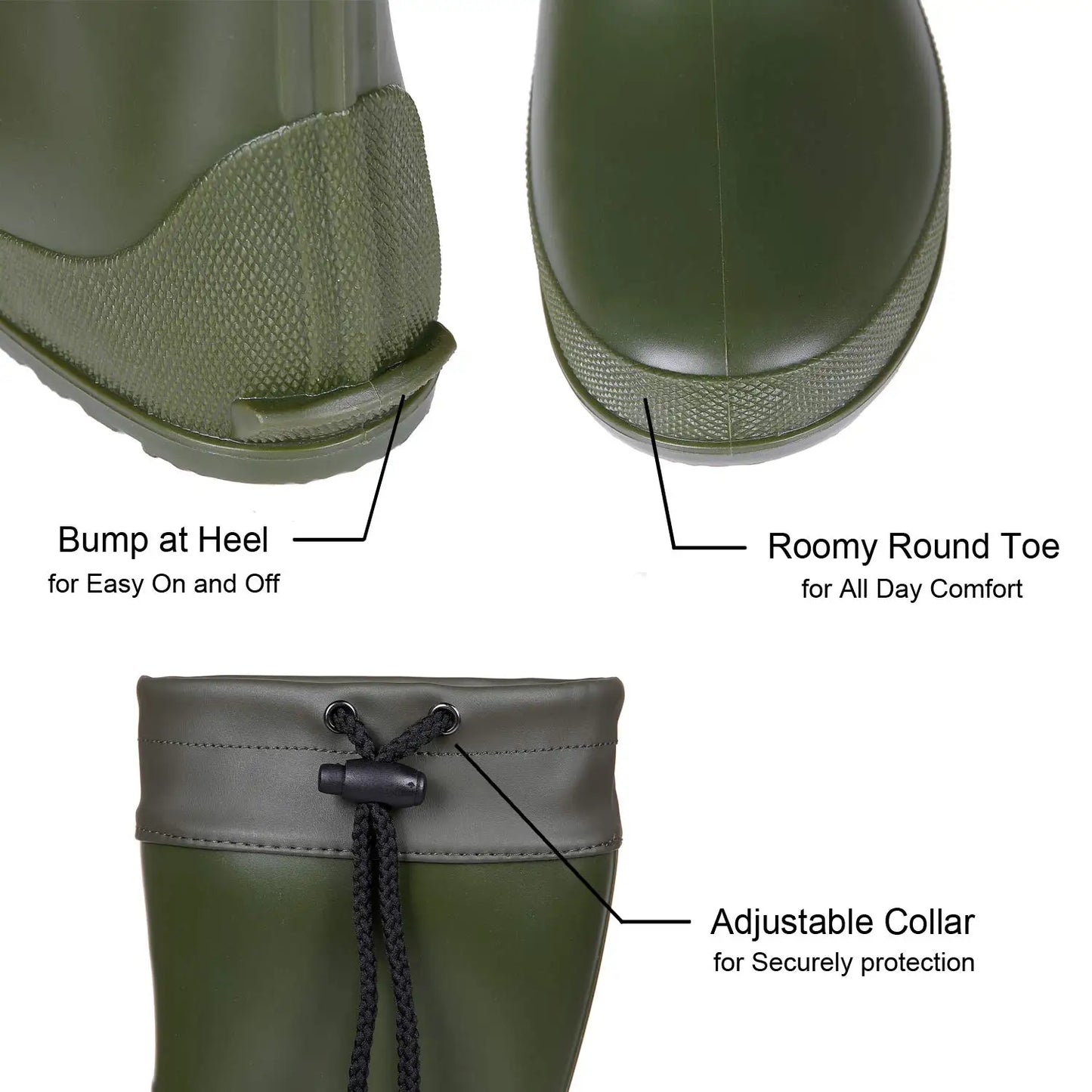 Crestar Women Packable Tall Rain Boots Lady Waterproof Rubber Garden Boots Outdoor Mud Boots New Ultra Lightweight Flat Wellies