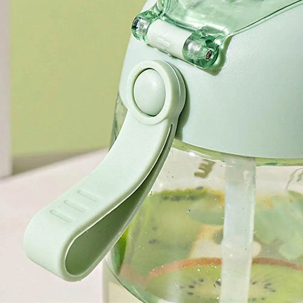 500ml Children's Dinosaur Water Bottle With Silicone Straw Leak Proof Plastic Water Bottle Summer Children's Water Cup - AIAZ