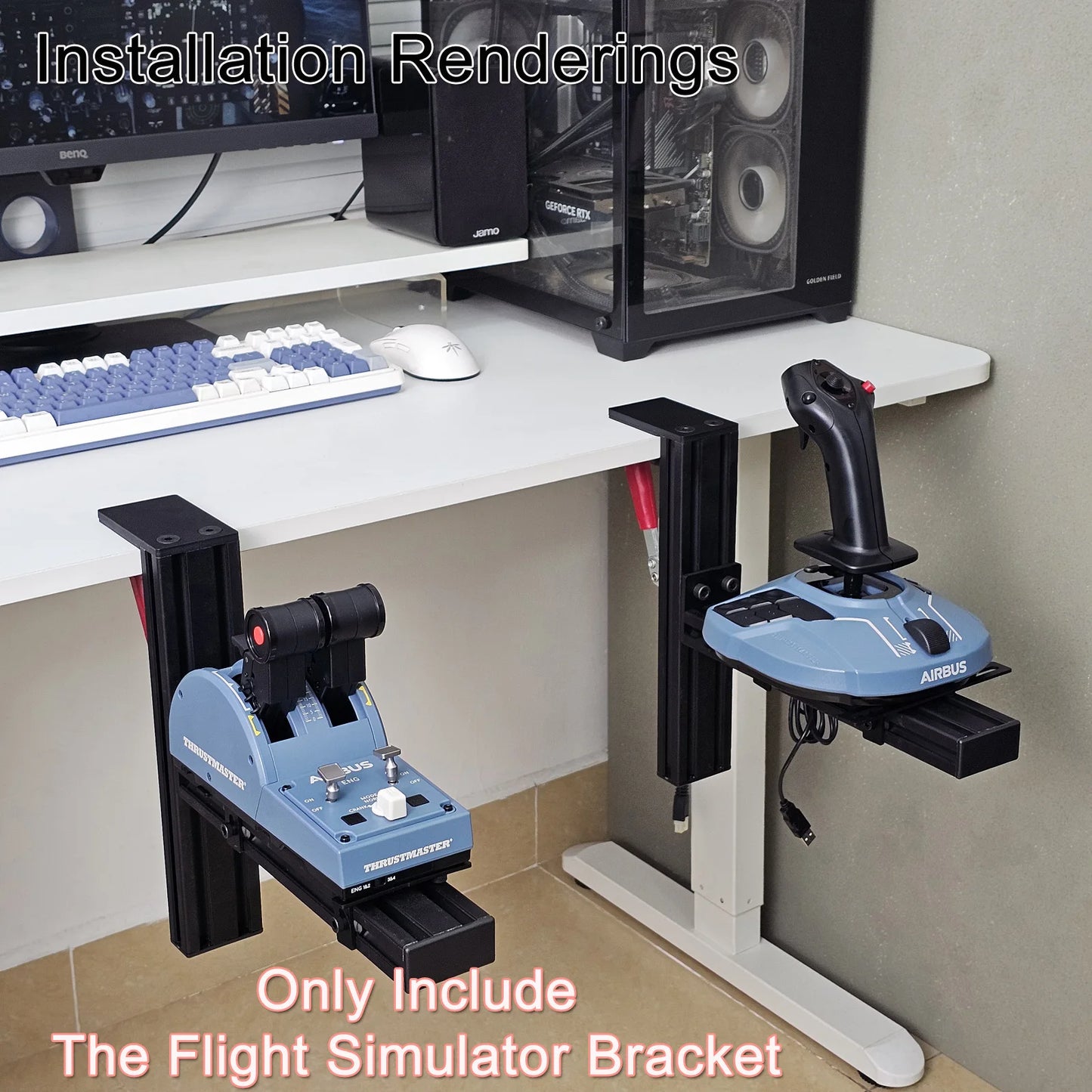 Flight Simulator Joystick THROTTLE STICK Desktop Mounting Bracket For Logitech X56 X55 X52 Thrustmaster T16000M TCA VKB WINWING