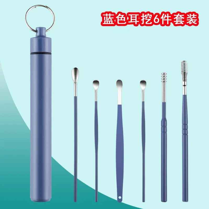 정리 Ear Care Kits Earpick Sticks Earwax Remover Ears Pick Cleaning Ear Cleanser Spoon Earpick Beauty Accessories Tools