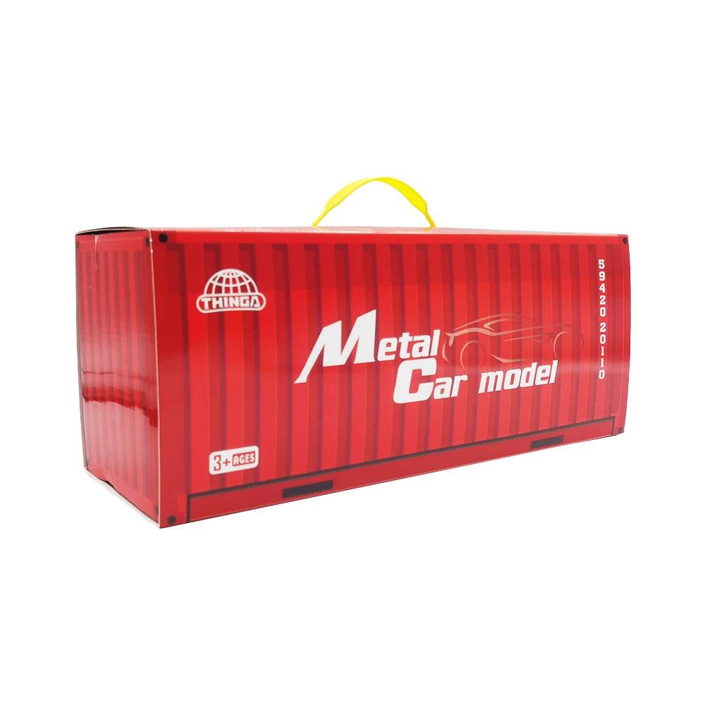 48 Pieces Mini Car Set Inertia Pull Back Cars for Boys Plastic Vehicle Model with Container Collection Toy Birthday Gift for Kid - AIAZ