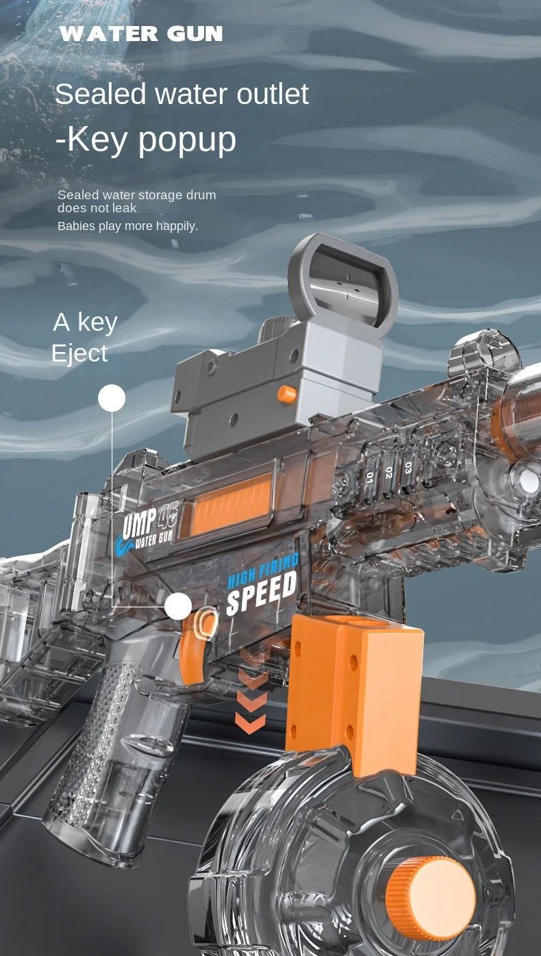 Water Guns Electric For Adults Powerful Squirt Automatic Water Suction Water Blasters Summer Outdoor Beach Toy For Kids Gift