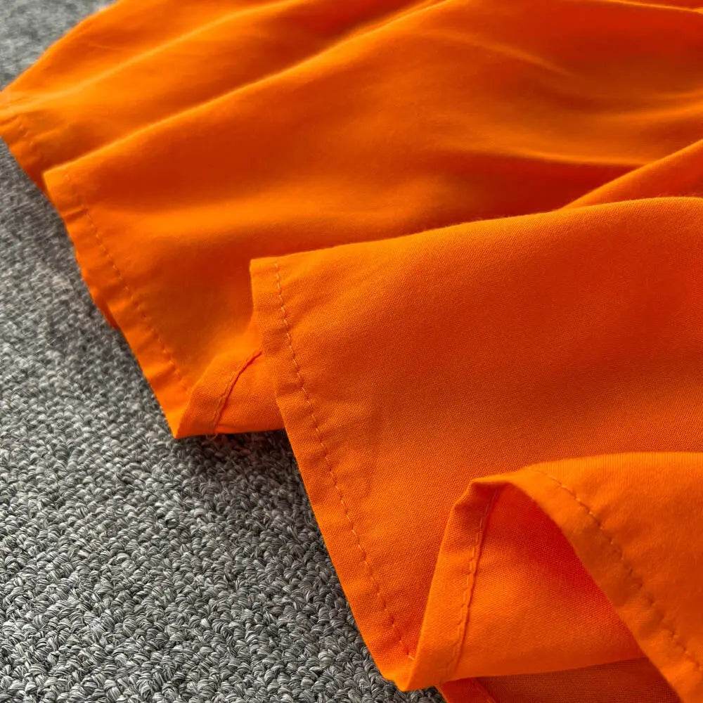 New Women Lantern Sleeved Elegant Dress Summer French Hollowed Out Mid Length Dresses Korean Style Vintage Long Dress - AIAZ