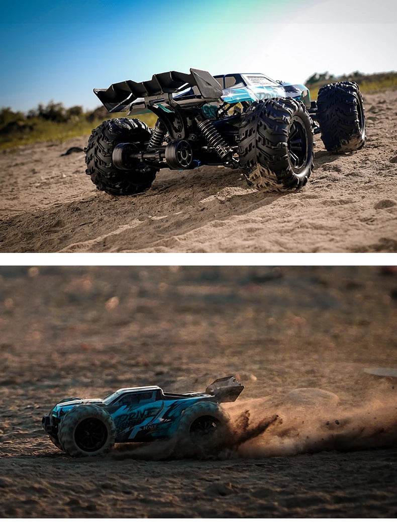 1:16 4WD RC Car 70KM/H Or 50KM/H With LED Remote Control Cars High Speed Drift Monster 4x4 Truck for Kids vs Wltoys 144001 Toys - AIAZ