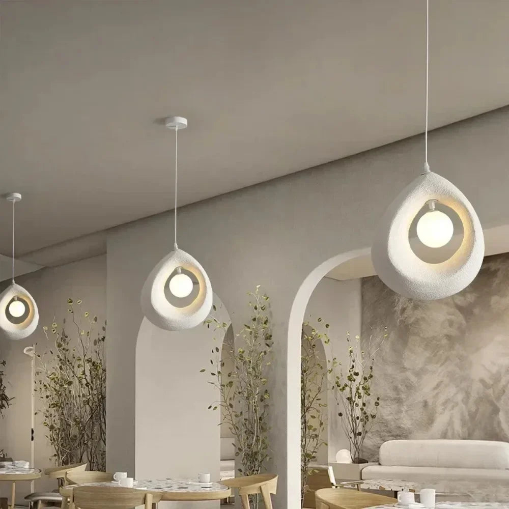 Japanese Wabi Sabi Pendant Light Nordic Dining Room Ceiling Chandelier Home Decor Bar Table Kitchen Island Creative Hanging Lamp