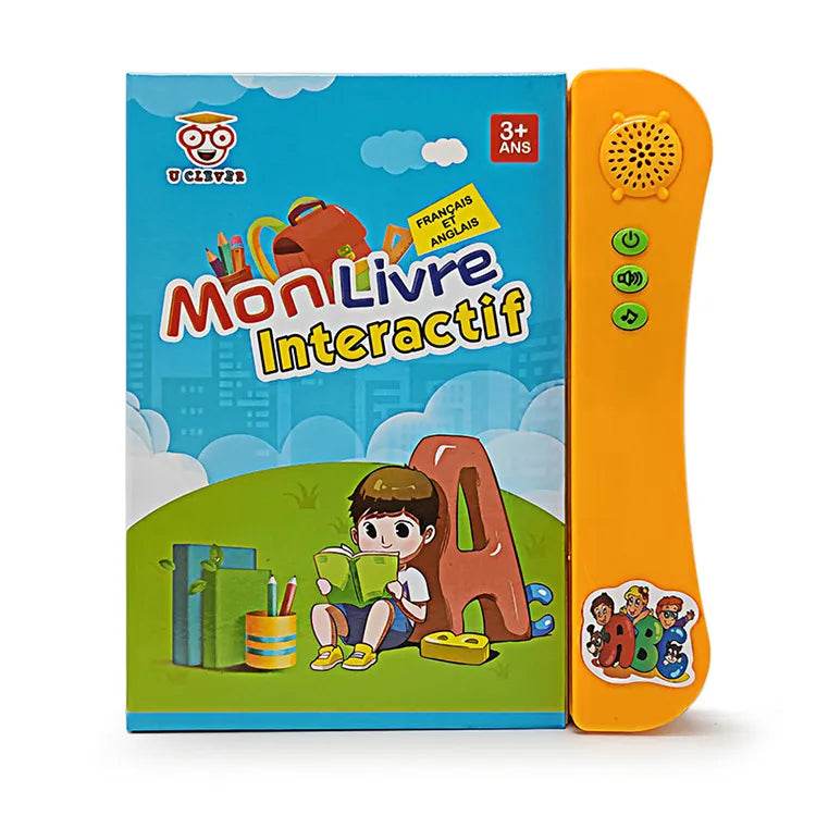 French and English Bilingual Finger Reading Children's Voice Book Intelligent Learning Toys French E-book Early Education Tool - AIAZ