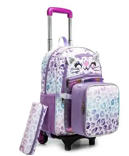 School Wheeled backpack Bag School bag with wheels Trolley Satchel bag Kids School Rolling backpack for girls School Trolley Bag - AIAZ