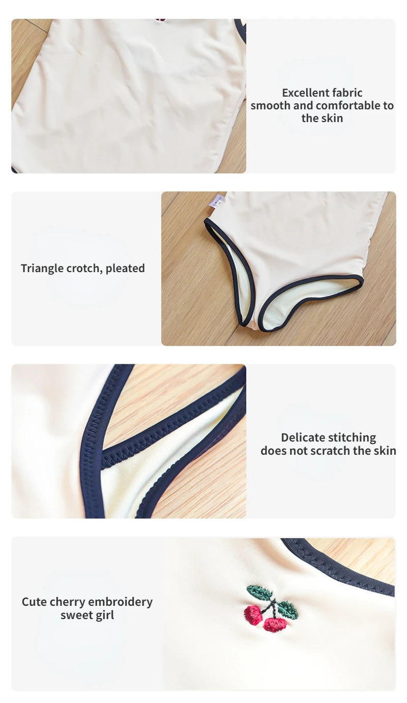 Summer New Danish Girls Swimwear Baby Swimwears Cherry Pattern Split Swimsuit Bikinis Maillot De Bain Enfant Fille Mayo