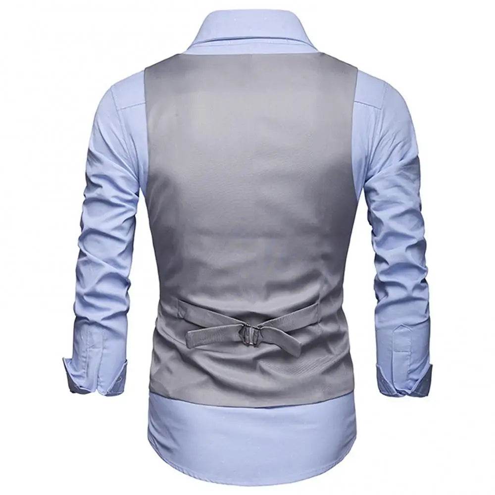Dress Vests For Men Slim Fits Mens Suit Vest Male Waistcoat Gilet Homme Casual Sleeveless Formal Business Vest chaleco hombre - AIAZ