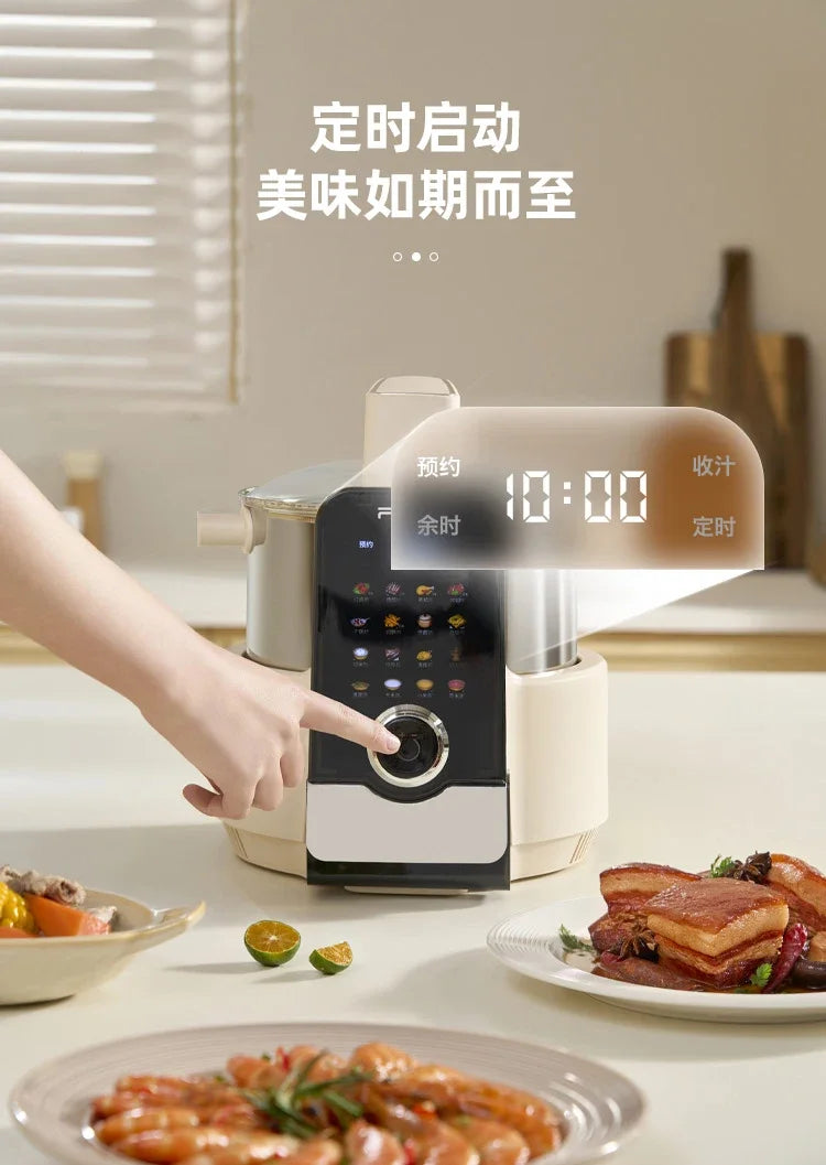 new Fully automatic intelligent cooking robot cooking artifact household multi-functional integrated automatic cooking pot
