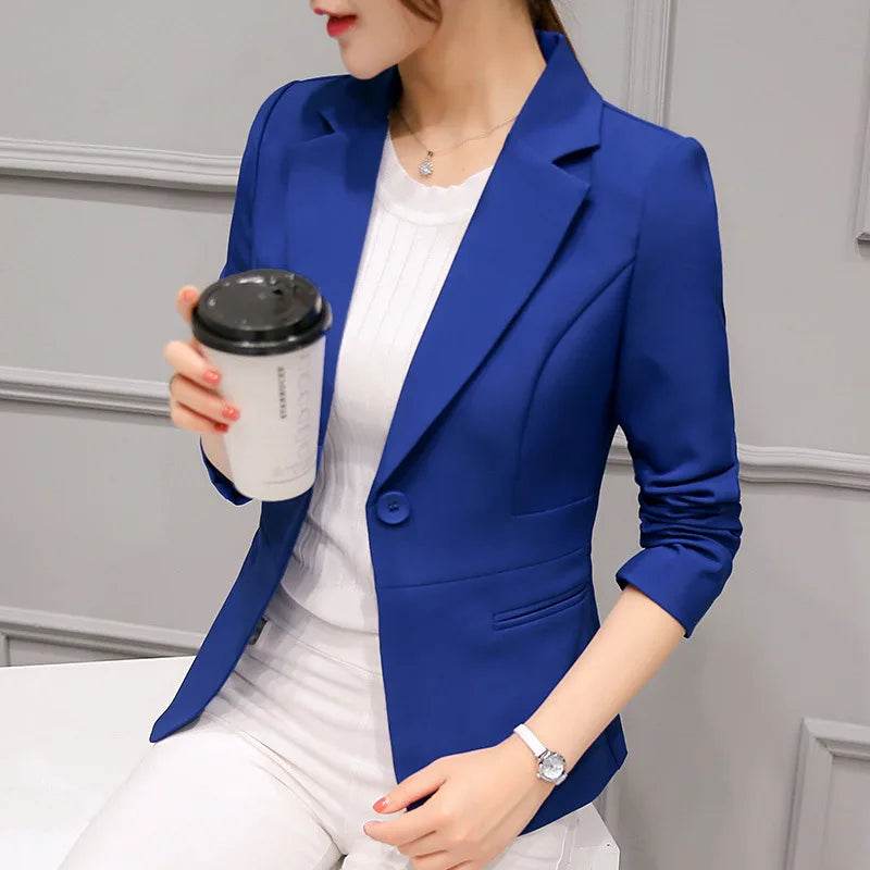Elegant Business Lady Jacket New Women Full Sleeve Work Blazer Female Casual Coat Six Color Available Blazer Women Clothing - AIAZ