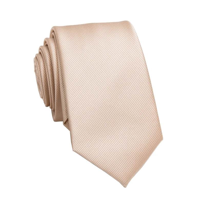 Men's Business Jacquard Slim Tie, British Classic Solid Color Tie,Casual Wedding Accessories - AIAZ
