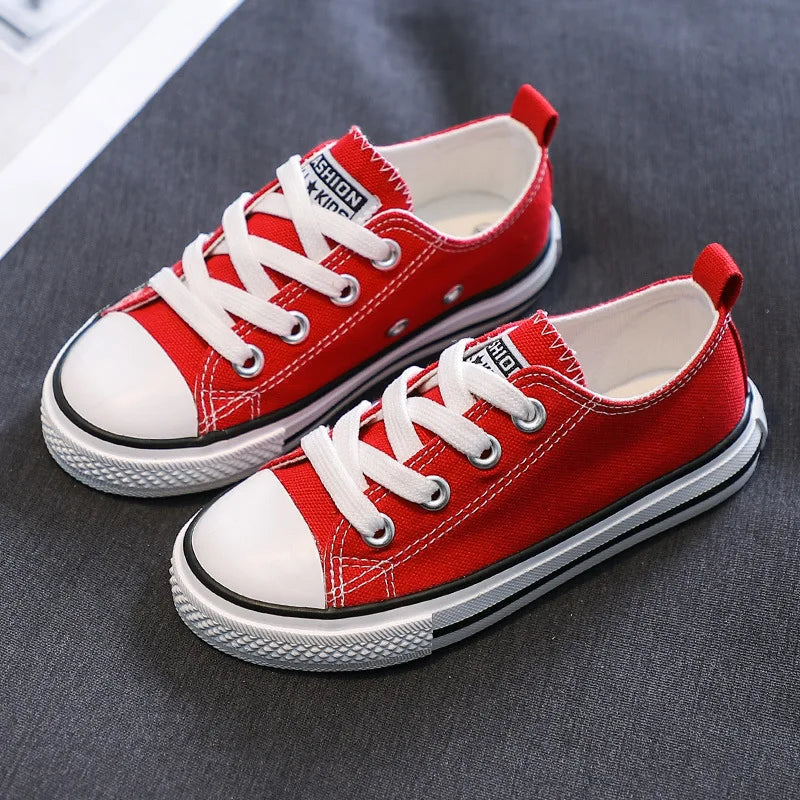 Children's Canvas Shoes, Spring and Autumn Korean Low-Top Shoes, Boys' and Girls' Shoes, Small White Shoes, Casual Cloth Shoes