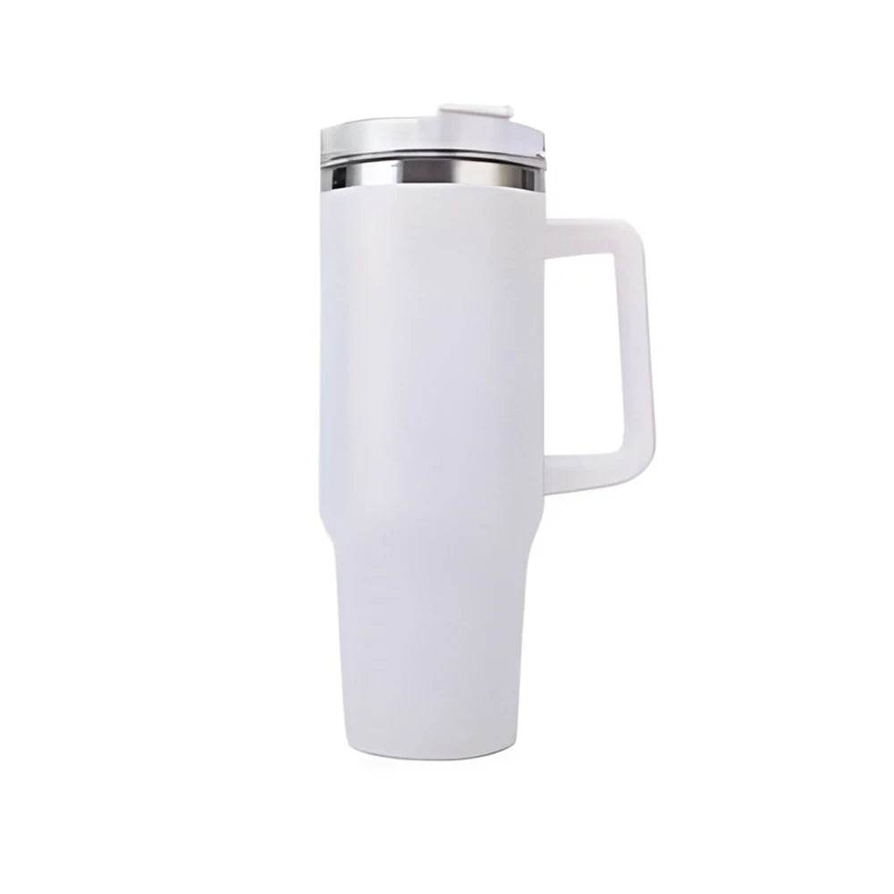 Water Bottle with Handle and Straw 40 Oz Water Bottle Keeps Water Cold for Longer Stainless Steel Bottle Insulated Mug - AIAZ