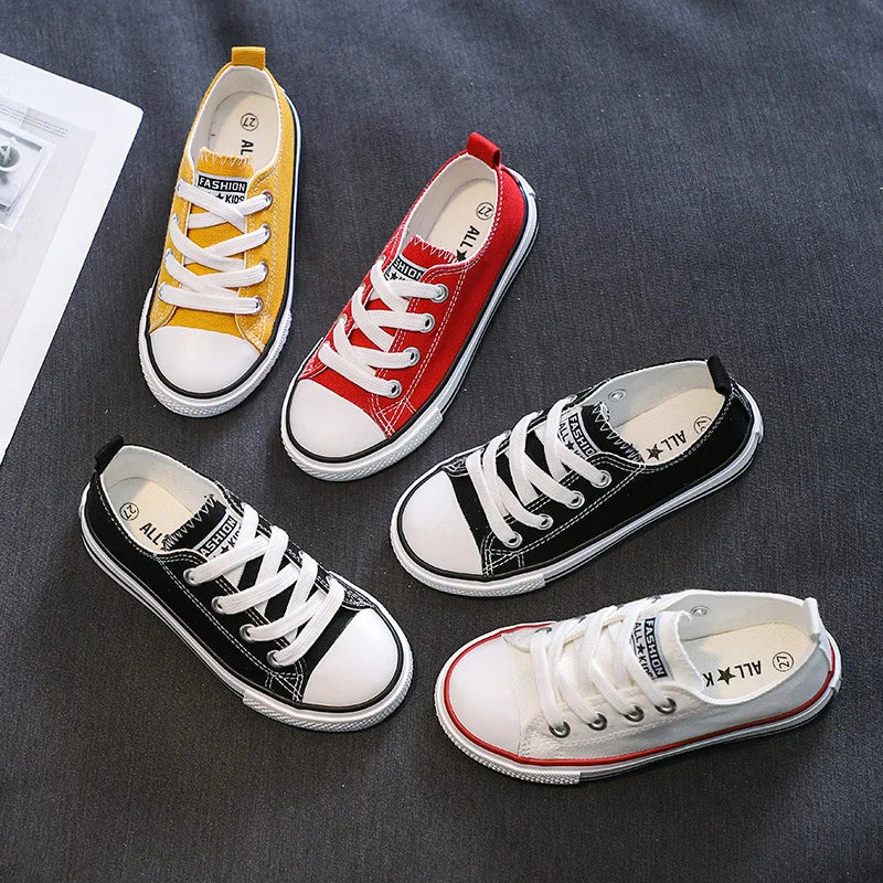 Children's Canvas Shoes, Spring and Autumn Korean Low-Top Shoes, Boys' and Girls' Shoes, Small White Shoes, Casual Cloth Shoes