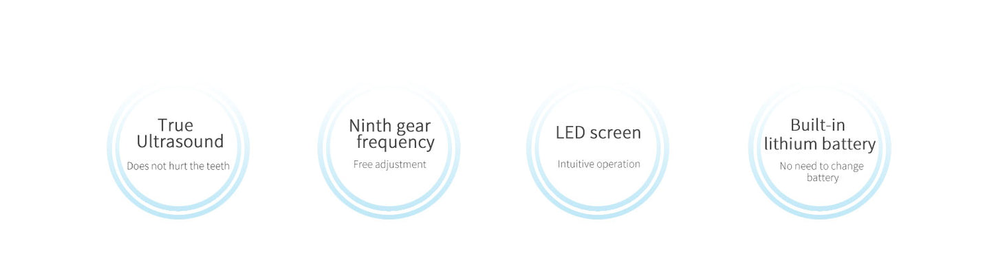 Electric Sonic Dental Calculus Scaler Oral Teeth Tartar Remover Plaque Stains Cleaner Removal Tooth Whitening Portable with LED