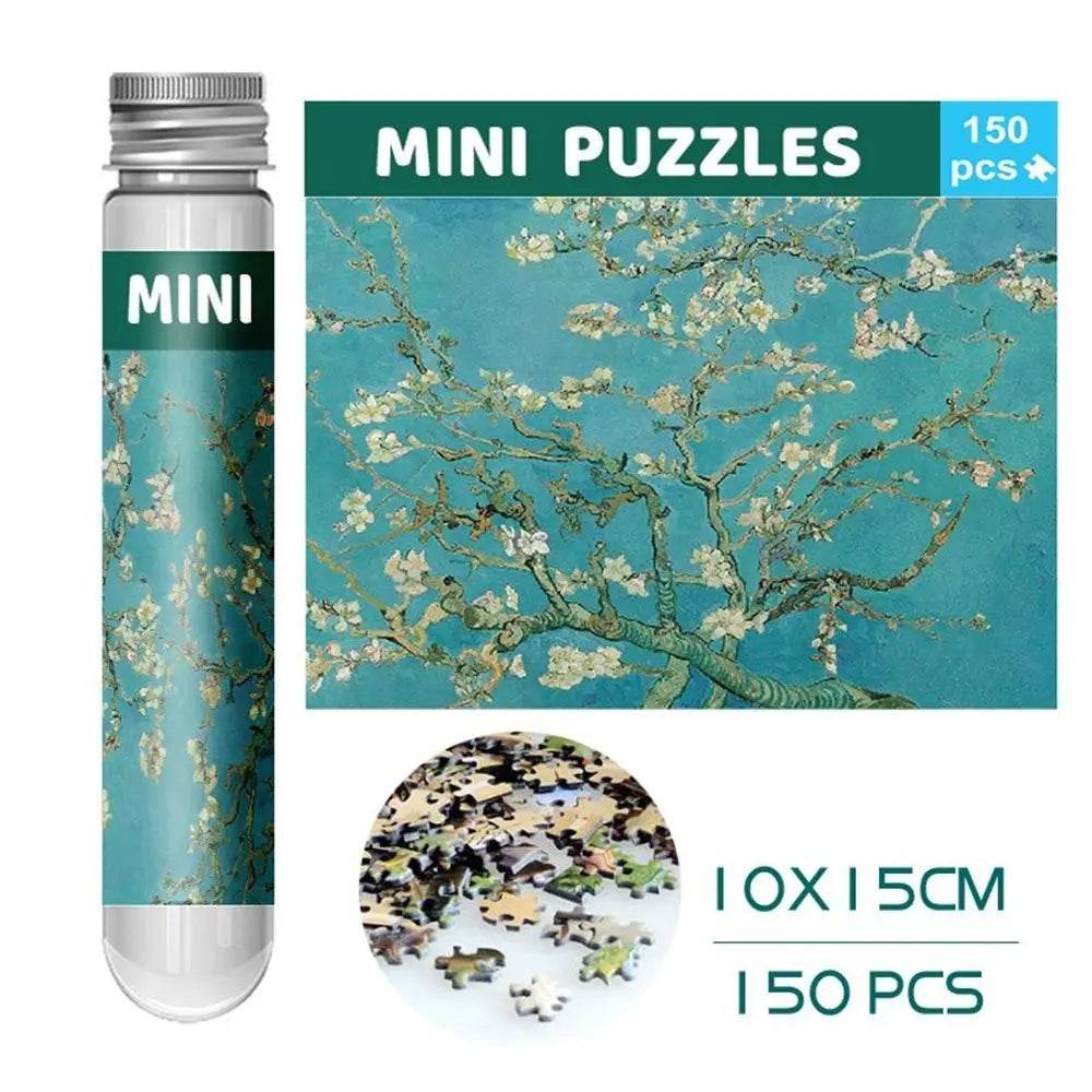 150PCS/Set Oil Painting Jigsaw Puzzles Mini Test Tube Oil Painting Jigsaw Gifts Family Educational Toys Adult Children - AIAZ