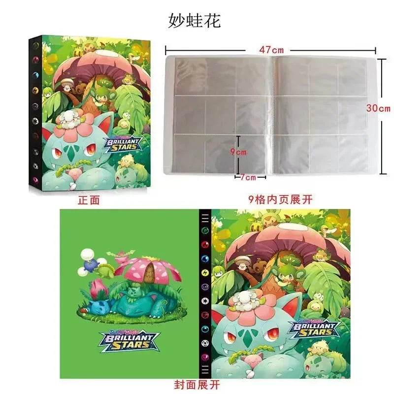 2025 New 9-Pocket Page 432Pcs Holder Album Toys Collections Pokemones Cards Album Book Top Loaded List Toys Gift for Children - AIAZ