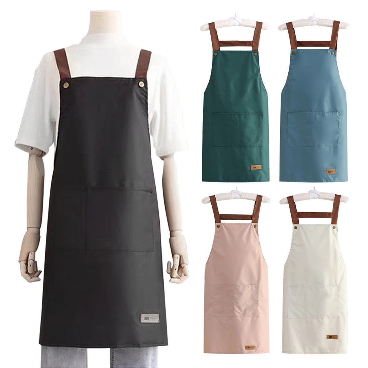 Resistant Dirt Apron Waterproof and Oil Resistant Household Kitchen Cooking Fashion Apron Adult Work Clothes Kitchen Accessories
