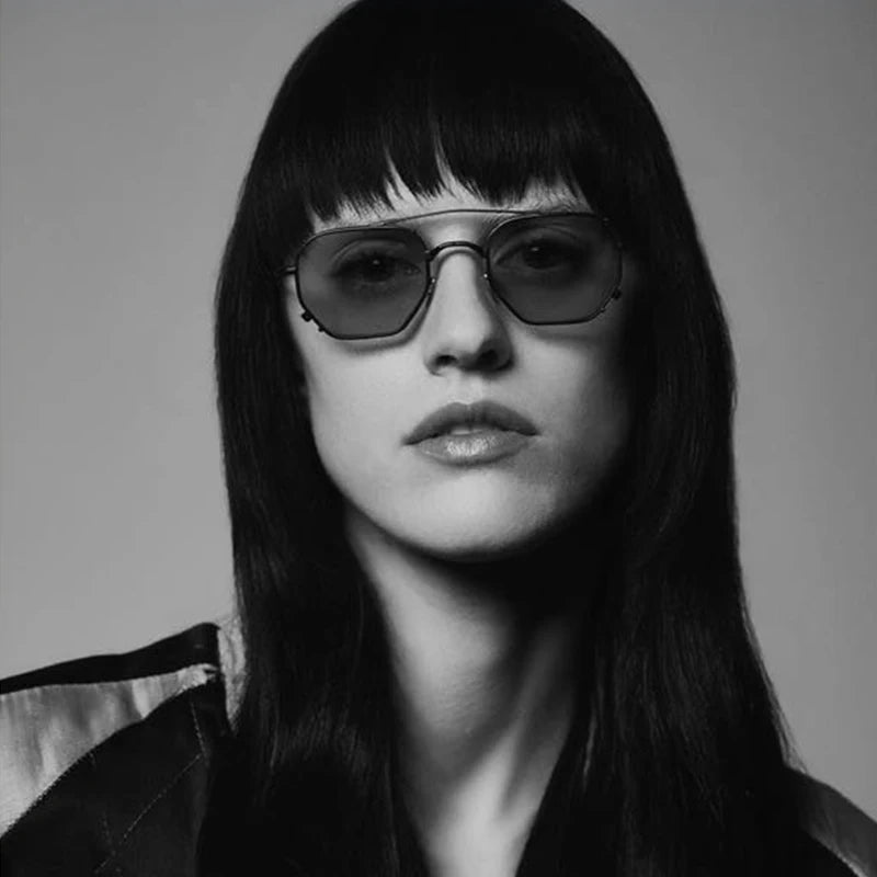 MARBOT Sunglasses Double Bridge Design Handmade Quality Alloy Rectangular Designer Brand Classic Alloy Glasses Outdoor UV400