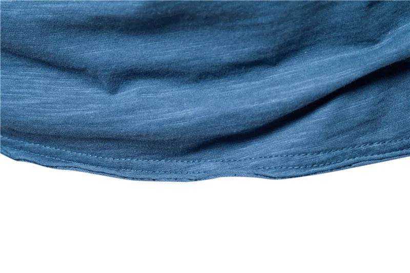 Men's T Shirt Pure Color Round Collar Short Sleeved Tops Tees High Quality Cotton Men T-Shirt Fashion Slim Man T Shirt For Men - AIAZ