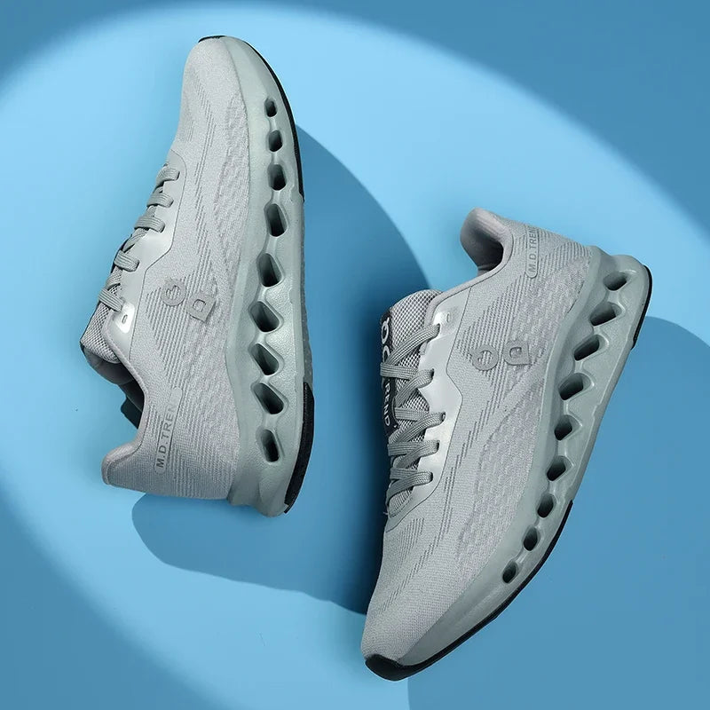 Fashion Cushioning Running Shoes for Men Lightweight Sneakers Breathable Tennis Shoes Non-Slip Sports Casual Walking Footwear