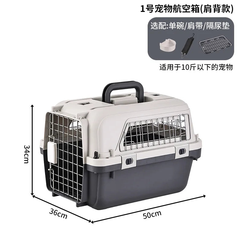Dog Cage Pet Carrier Kennel Dog Travel Cate Portable Dog Cage for Small and Large Pets Air Box