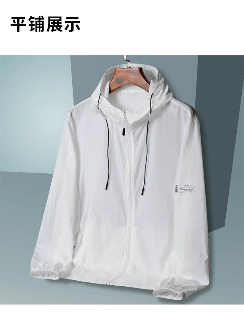 2025 Summer Hooded Jacket Men Women Sun Protection Clothing Fishing Hunting Clothes Quick Dry Skin Windbreaker - AIAZ
