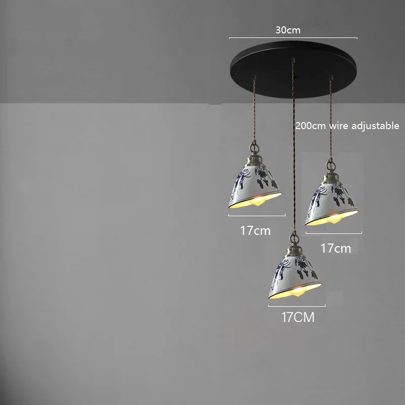 IWHD Modern Simple Ceramic LED Pendant Lamp Home Indoor Decor Lighting Bedroom Restaurant Dinning Living Room Lights Hanglamp