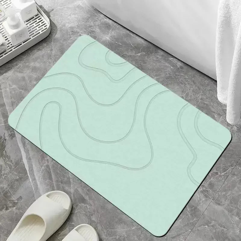 Absorbent Stone Bath Mat Toilet Door Non-slip Mat Entryway Rugs Bathroom Rugs FloorMat Quick Drying Diatomite Stone Shower Mats