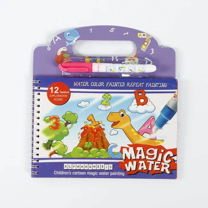 Magical Water Painting Book Toddler Early Education Toys Reusable Magic Drawing Coloring Book for Kids Children Montessori Toys - AIAZ