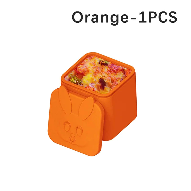 Non-stick Silicone Lunch Box For Kids Sauce container With Lid Small Lunch Box Accessories Dip Container Food storage container