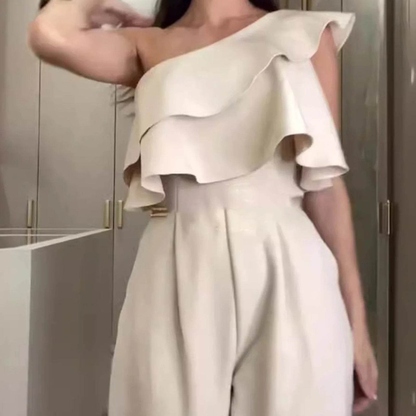 Women Sleeveless Long Jumpsuit 2025 Summer Wide Leg Pant Casual Waisted Tank Rompers Playsuit Office Lady Elegant Pocket Overall - AIAZ