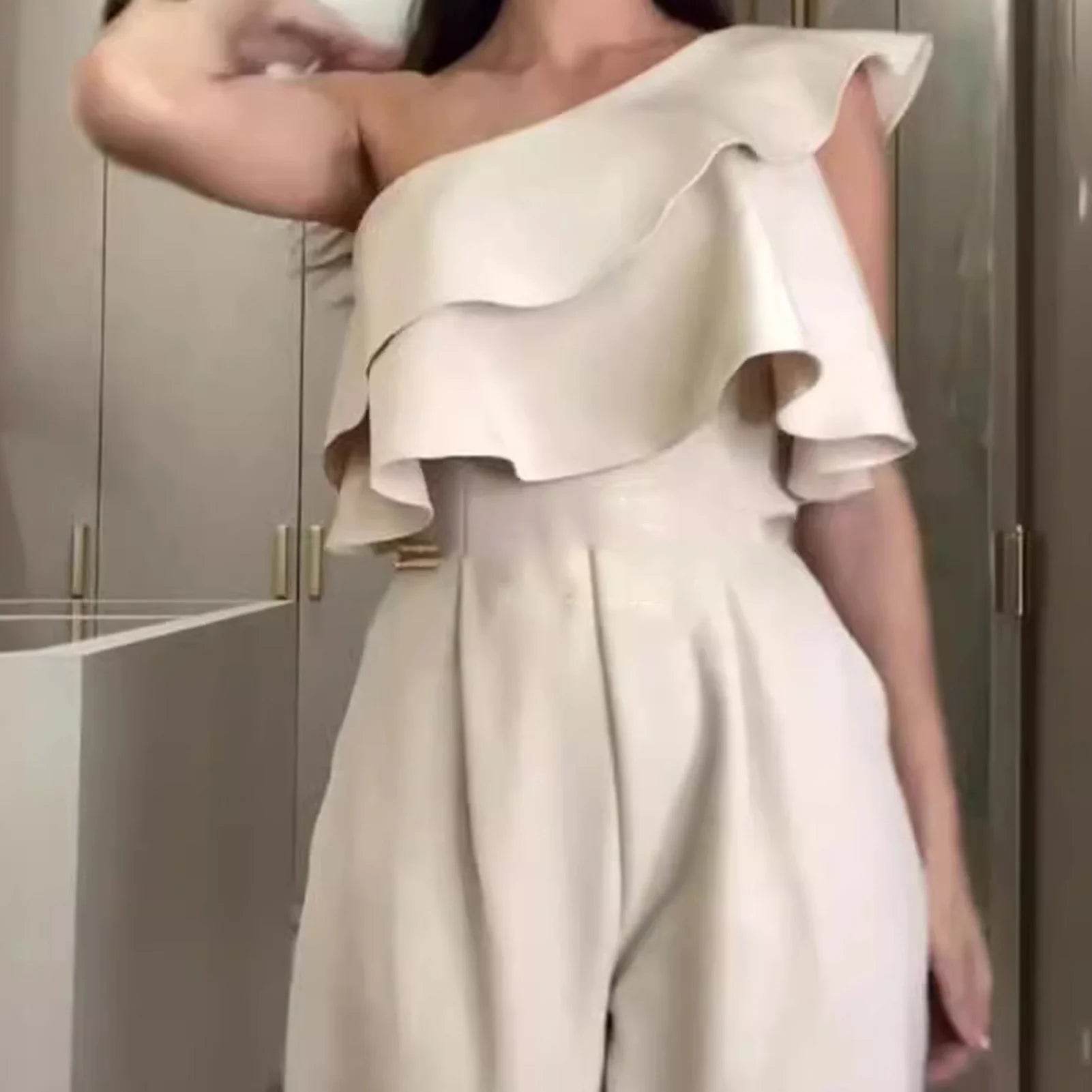 Women Sleeveless Long Jumpsuit 2025 Summer Wide Leg Pant Casual Waisted Tank Rompers Playsuit Office Lady Elegant Pocket Overall - AIAZ