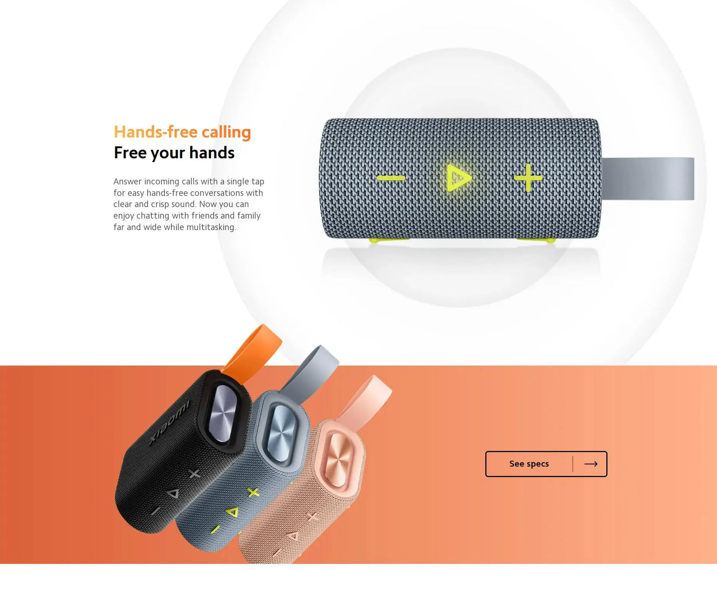 NEW Xiaomi Sound Pocket IP67 Bluetooth 5.4 Portable Speaker TWS Stereo Combo 1000mAh 10-Hour Ultra-Long Battery Life Microphone