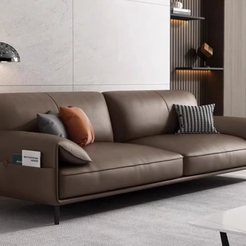 Comfortable Adult Sofa Simple Modern Leather Italian Light Luxury Sofas Business Reception Designer Sillon Cama Home Furniture