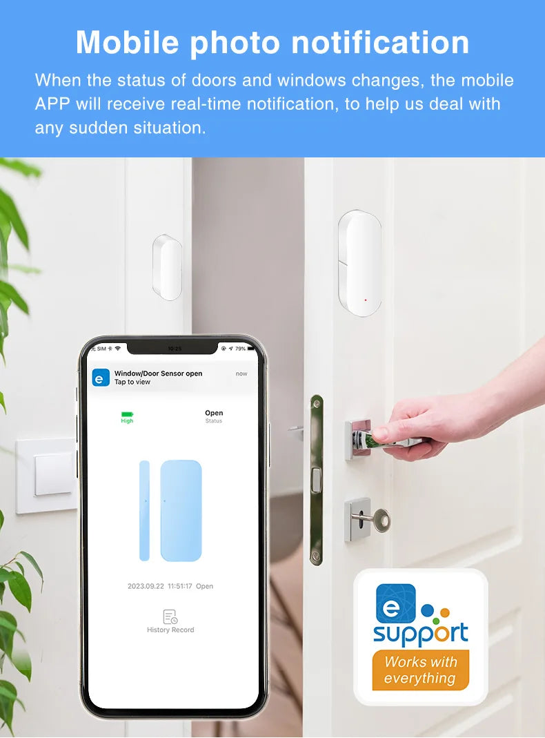 Zigbee Smart Door Window Sensor Open/Closed Detectors EWeLink App Control Security Alarm Work With Alexa Google Home