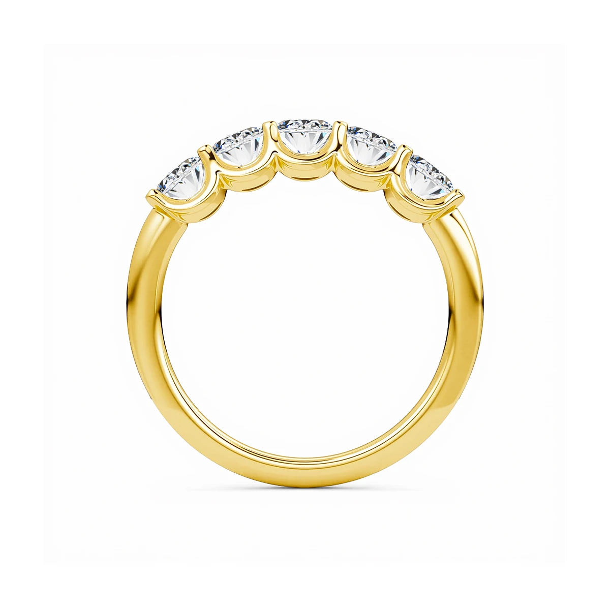 Real 14k Gold Oval Moissanite Eternity Ring Wedding Band For Women AU 585 K Gold Fine Jewelry Engagement Gift With Certificate