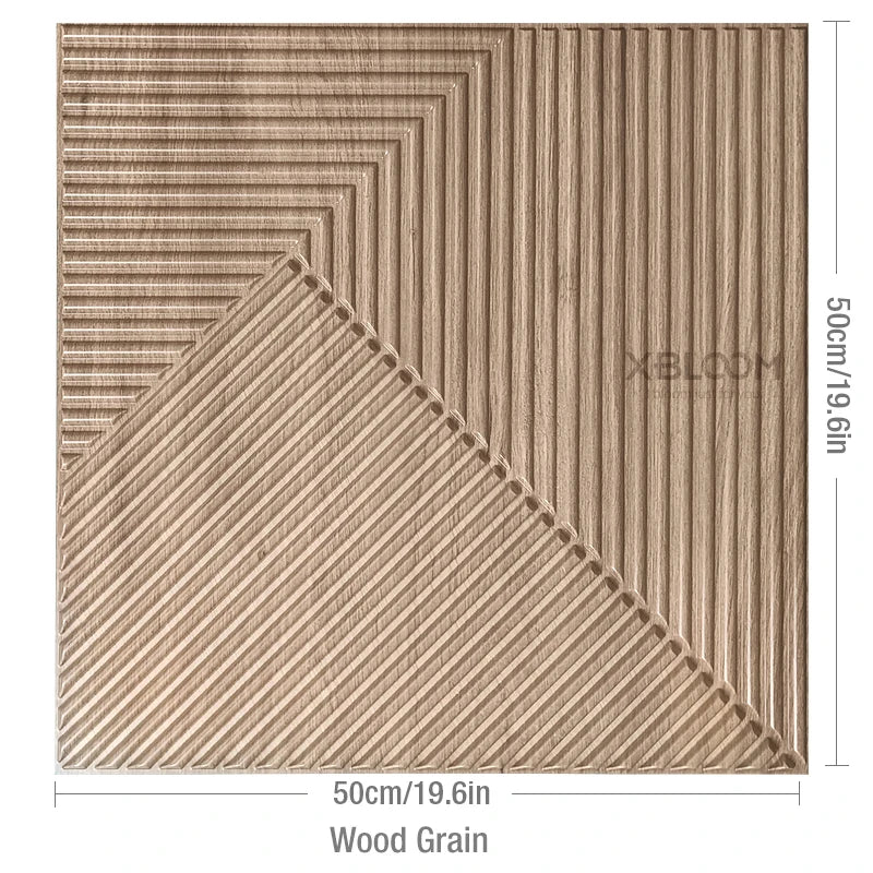 4pcs 50x50cm  Premium 3D Wave Wall panel Stripe Wallpaper PVC Wall Decor Living Room Bedroom Office Decor TV Background 9 sold