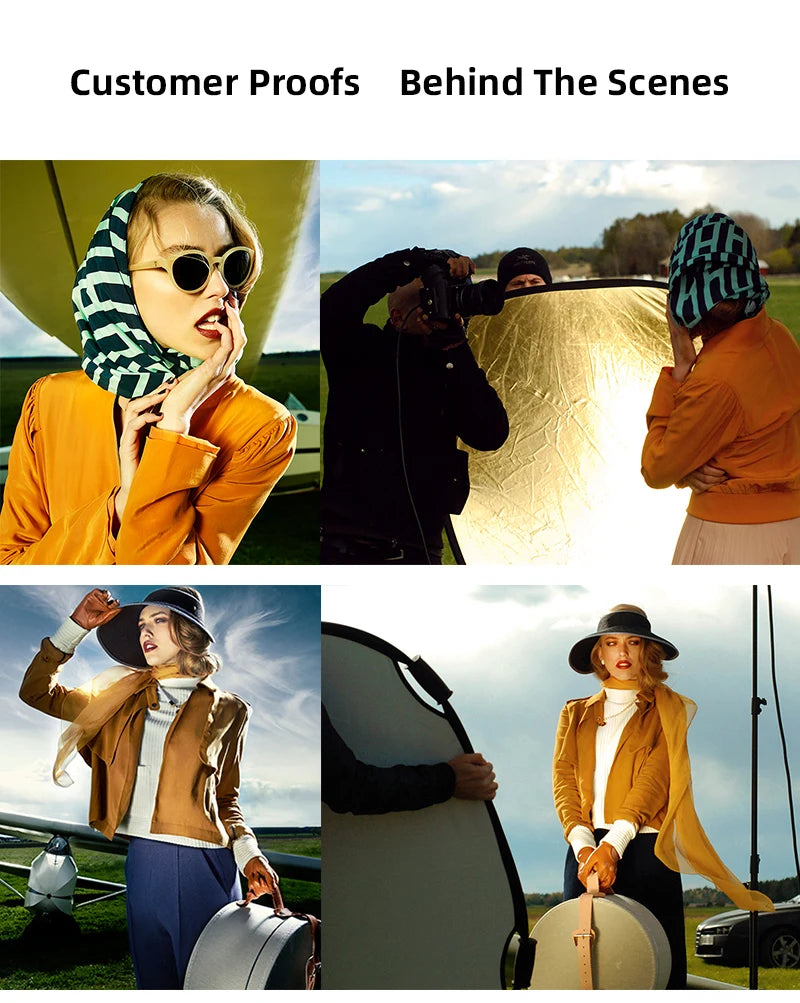 Selens Portable 5 in 1 Reflector 60x90cm Oval Round Reflector Photography Accessories Diffuser Photo Studio Kits fotografia 반사판