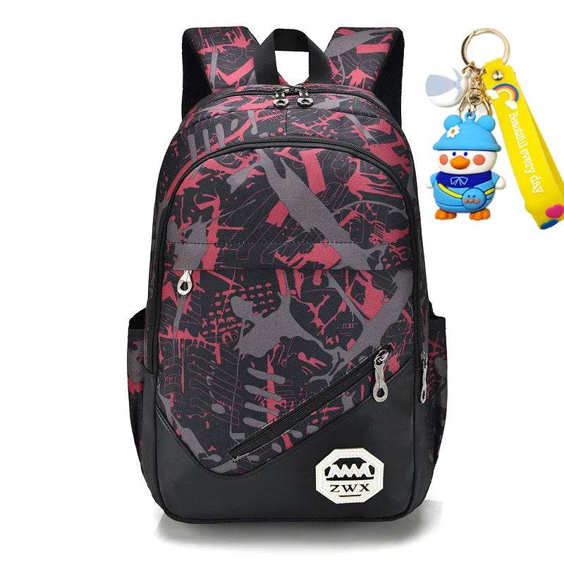 Waterproof travel laptop backpack children School Bags teenager Boys girls camouflage school Backpack set high School backpack - AIAZ