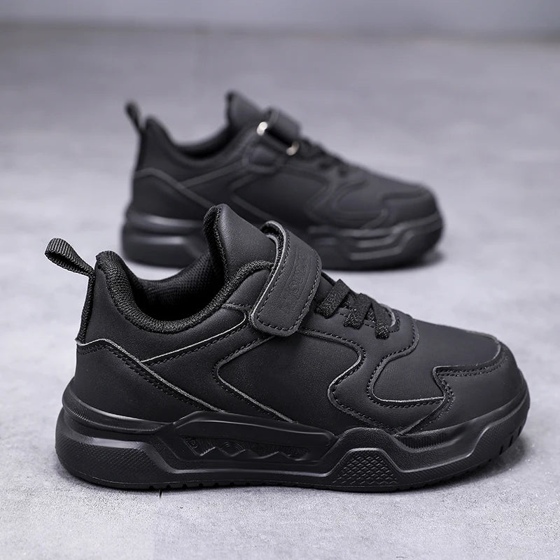 Black Kids Shoes Boys School Sneaker 4 To 12 Years Daily Walking Casual Sneaker Children Sports Shoes for Boy