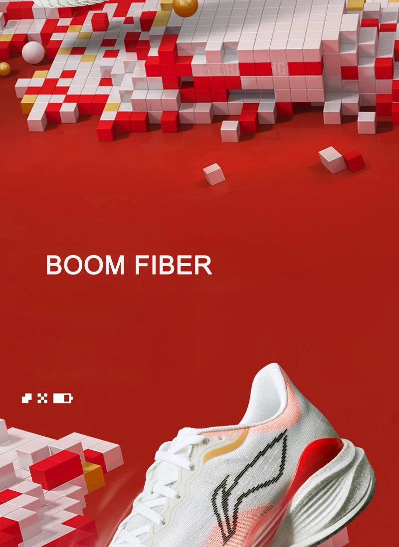 Li-Ning Women SUPER LIGHT 22 Light Running Shoes TEMPO BOUNSE Cushion BOOM FIBER LiNing Wearable Anti-Slip Sneakers ARBV002