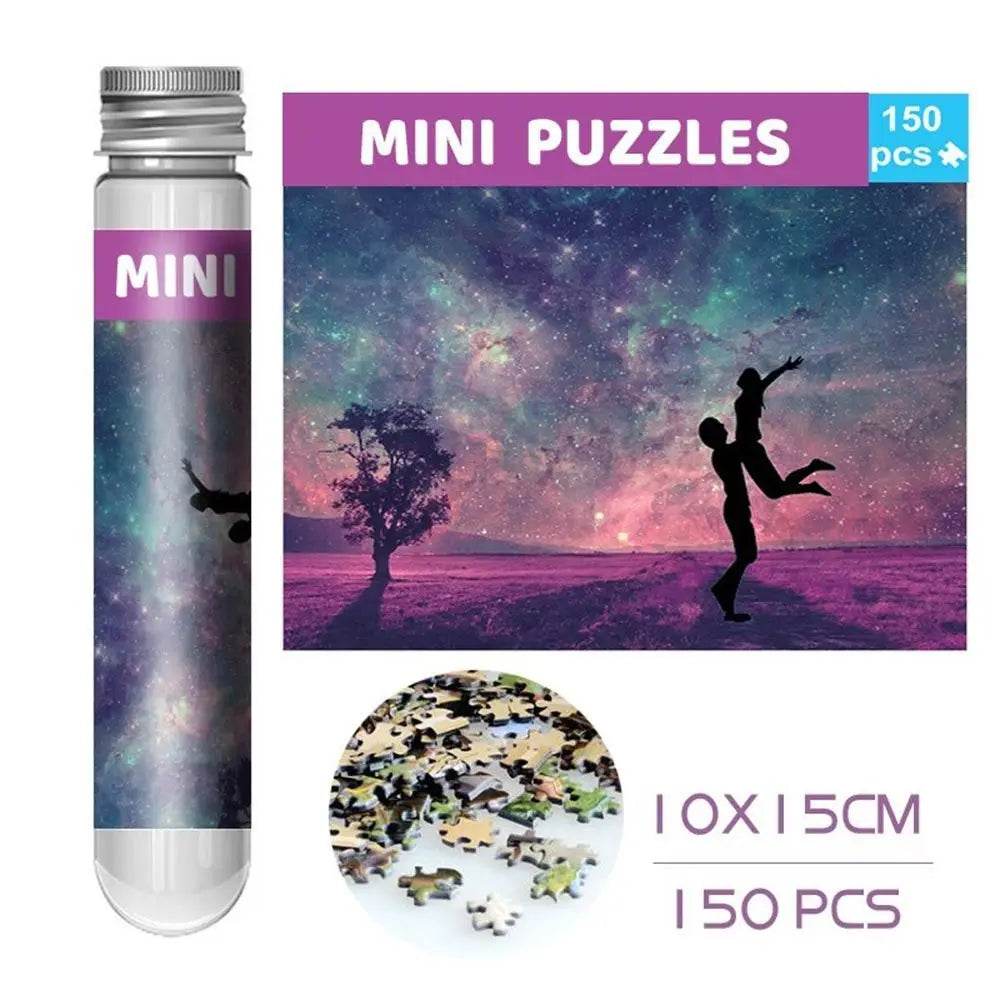 150PCS/Set Oil Painting Jigsaw Puzzles Mini Test Tube Oil Painting Jigsaw Gifts Family Educational Toys Adult Children - AIAZ