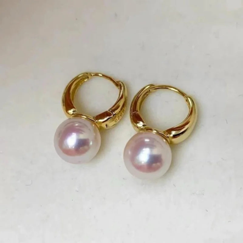 SGARIT Classic Versatile Pearl Earrings Natural Freshwater Pearl 925 Sterling Silver Pearl Jewelry For Wemon Wedding Gift SE35