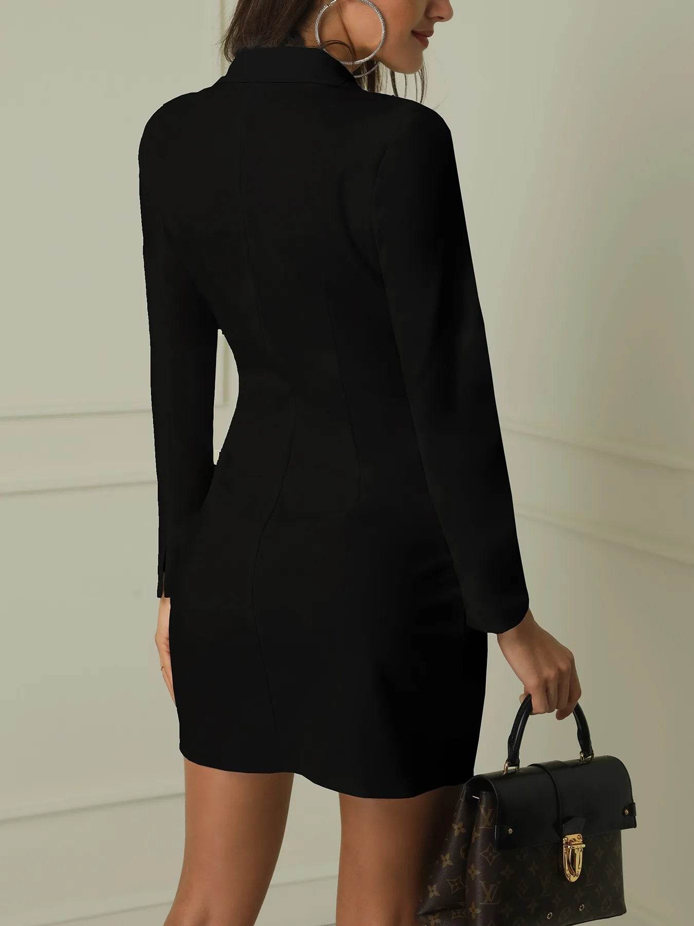 Women Blazer Elegant Office Lady Dress Long Sleeve Black White Spring Summer Female Causal Fashion Large Size Suit - AIAZ